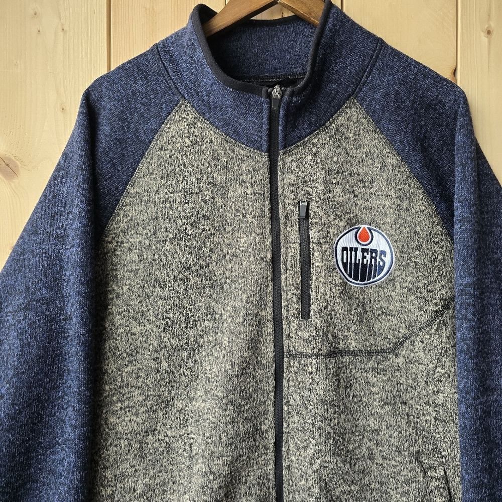 Edmonton Oilers G-III Sports Carl Banks Switchback Raglan Full Zip Jacket XL - Picture 2 of 9